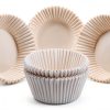 Gifbera Mini Baking Cups White Paper Greaseproof Disposable-1