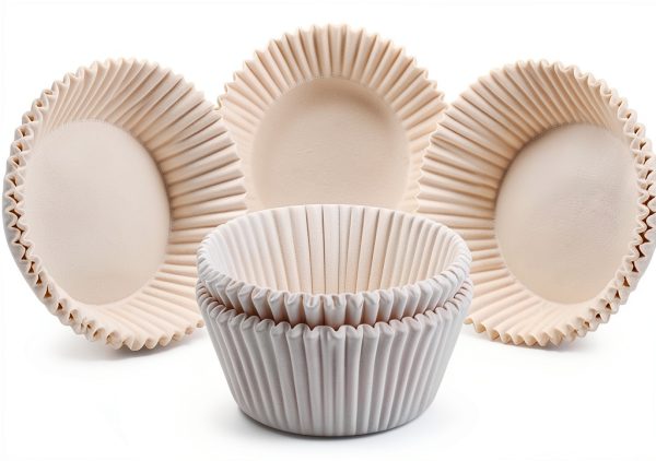 Gifbera Mini Baking Cups White Paper Greaseproof Disposable-1