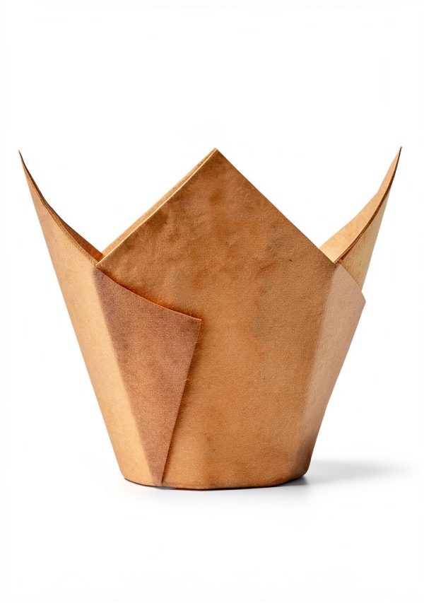 QLSmypkg Tulip Baking Cups Natural Paper Reusable Muffin-1