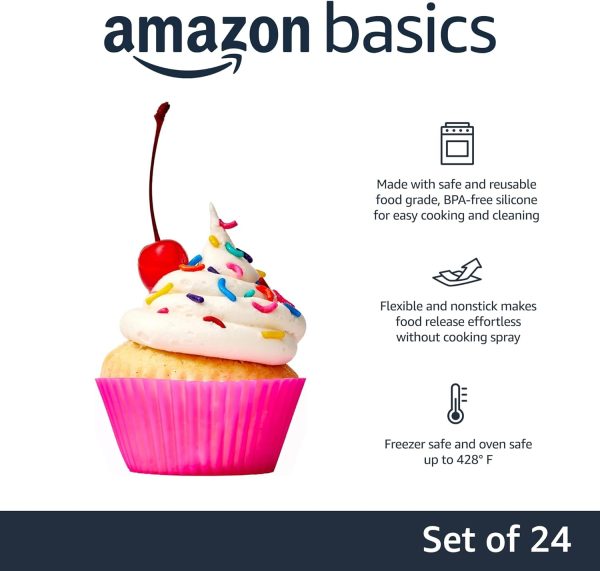 Amazon Basics Silicone Baking Cups Reusable Muffin Liners-1