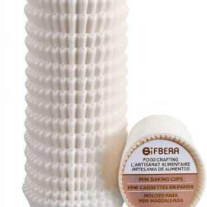 Gifbera Mini Baking Cups White Paper Greaseproof Disposable-0