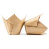 QLSmypkg Tulip Baking Cups Natural Paper Reusable Muffin-7