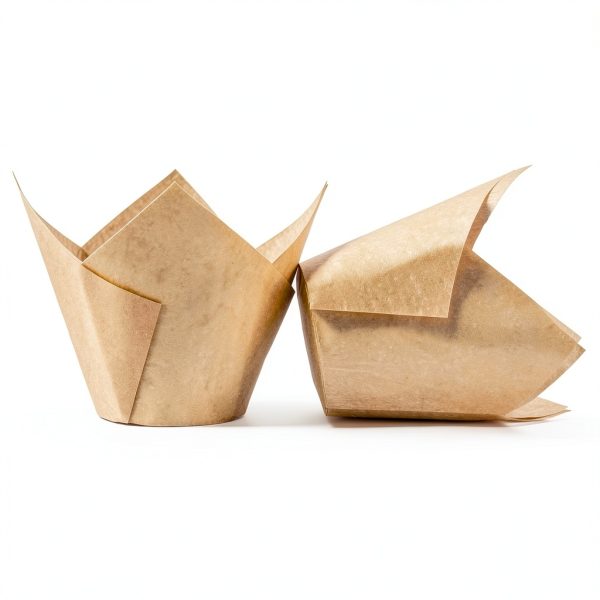 QLSmypkg Tulip Baking Cups Natural Paper Reusable Muffin-7