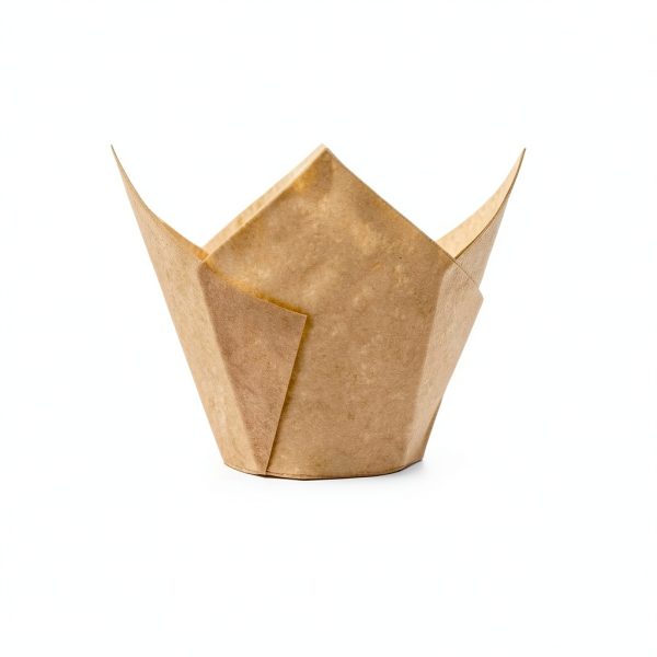 QLSmypkg Tulip Baking Cups Natural Paper Reusable Muffin-6
