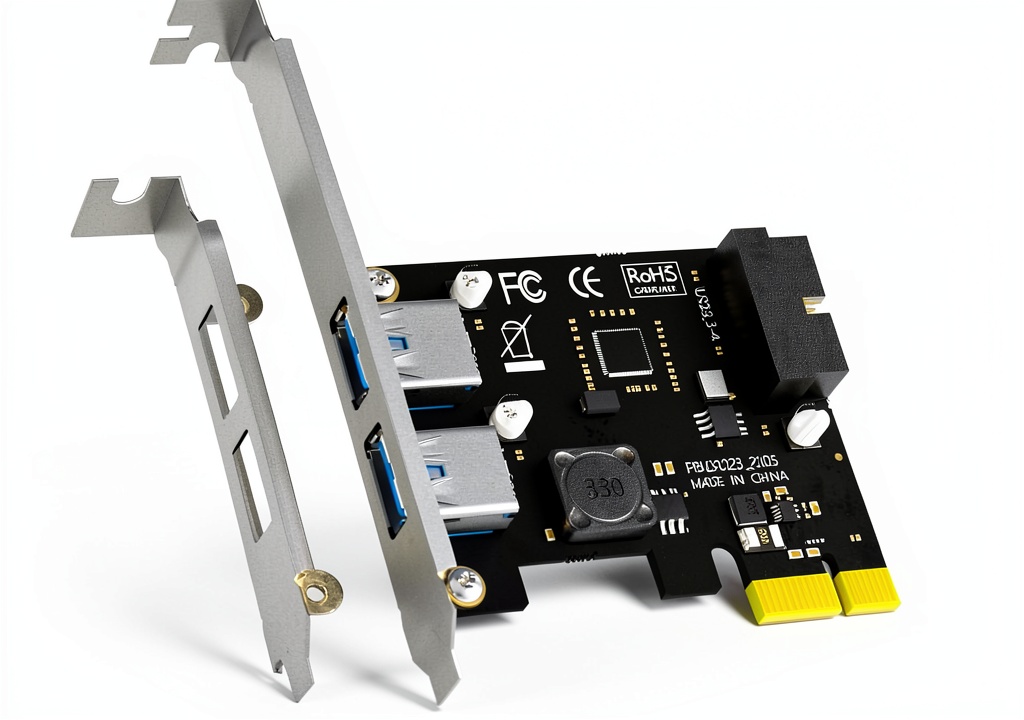 GLOTRENDS USB 3.0 expansion card installed in a desktop PC