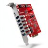 Inateck USB Expansion Card Red PCIe 6+2 Ports-2