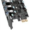 PCIe USB 3.0 Card YEELIYA Internal 4 Port Type‑C/A-1