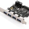 CY PCI‑E to USB 3.0 4‑Port Expansion Card 5Gbps High‑Speed Adapter-2