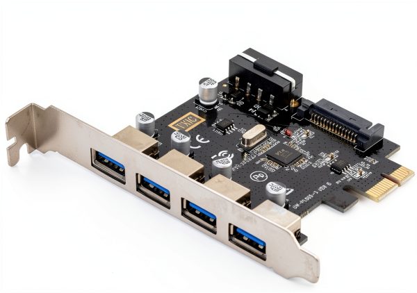 CY PCI‑E to USB 3.0 4‑Port Expansion Card 5Gbps High‑Speed Adapter-1