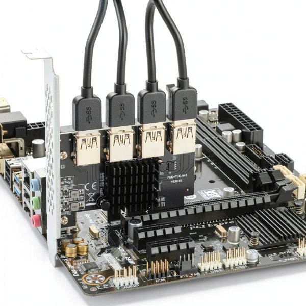 PCIE 4X to 4USB Riser Card BEYIMEI PCIe Expansion-5
