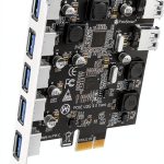 FebSmart FS-U7-Pro 7-Port USB 3.0 PCIe X1 Card Self Powered 5V/2A-0