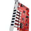 Inateck USB Expansion Card Red PCIe 6+2 Ports-1