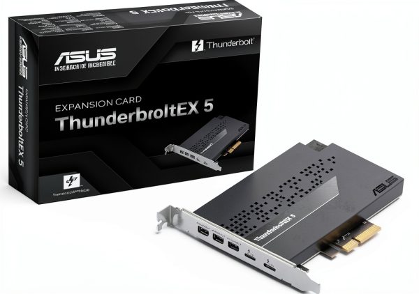 ASUS ThunderboltEX 5 Thunderbolt 5 Add‑On Card Black Dual USB‑C 130W-0