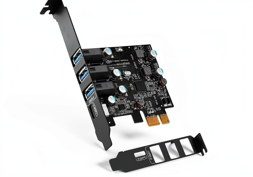 YEELIYA PCIe USB 3.0 card installed in a desktop motherboard