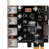 CY PCI‑E to USB 3.0 4‑Port Expansion Card 5Gbps High‑Speed Adapter-0