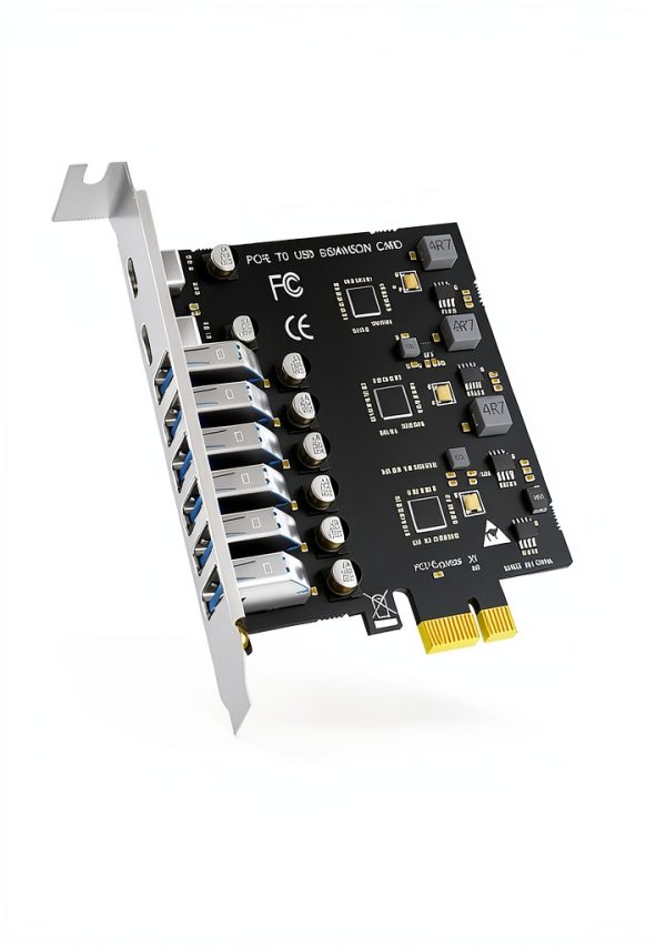 USB 3.0 Expansion Card GLOTRENDS 8‑Port PCIe x1 Dual Type‑C& Six-7