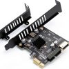RIITOP USB PCIe to 20Pin+ Type-E Expansion Card with Dual USB-A Ports-7