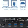 Kingwin USB Hub Internal 3/7 Port Model KW525 Black High Speed-5