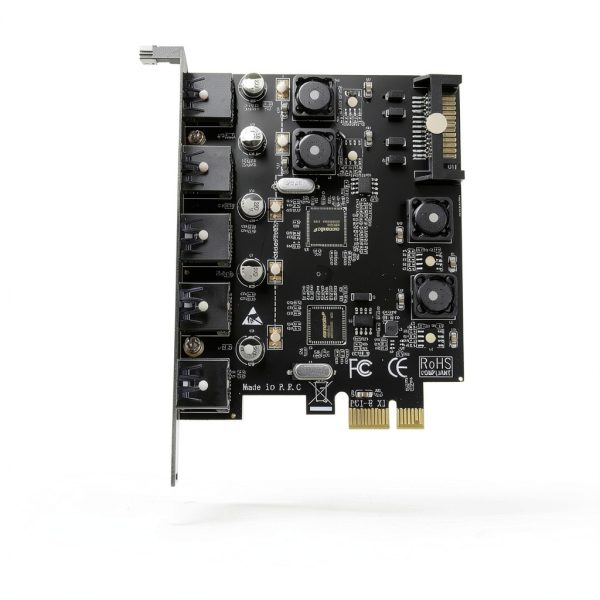 USB 3.0 PCIe Expansion Card LinksTek PCIE-U305A Matte Black 5-Port-3