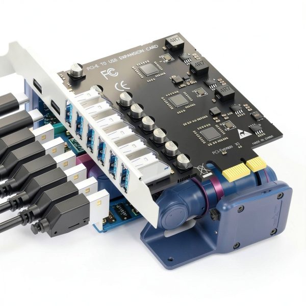 USB 3.0 Expansion Card GLOTRENDS 8‑Port PCIe x1 Dual Type‑C& Six-2