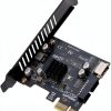 RIITOP USB PCIe to 20Pin+ Type-E Expansion Card with Dual USB-A Ports-0