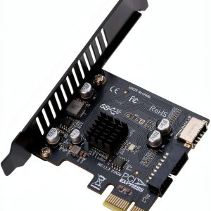 RIITOP USB PCIe to 20Pin+ Type-E Expansion Card with Dual USB-A Ports-0
