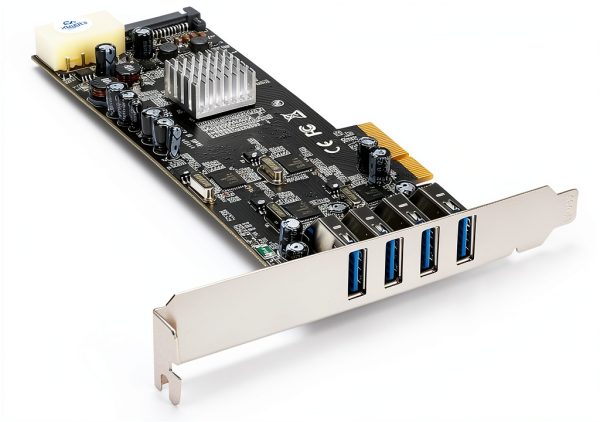 StarTech.com 4 Port PCIe USB 3.0 Expansion Card with 5Gbps per Port-0