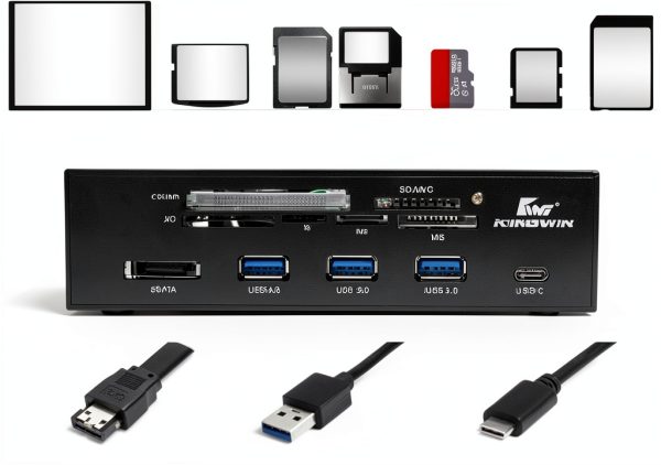 Kingwin USB Hub Internal 3/7 Port Model KW525 Black High Speed-3
