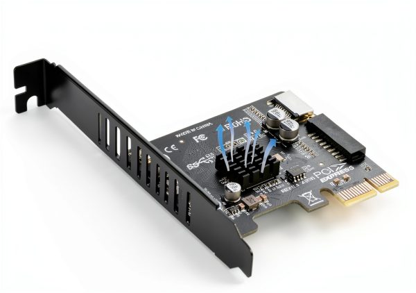 RIITOP USB PCIe to 20Pin+ Type-E Expansion Card with Dual USB-A Ports-2