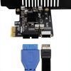 RIITOP USB PCIe to 20Pin+ Type-E Expansion Card with Dual USB-A Ports-3