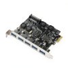 USB 3.0 PCIe Expansion Card LinksTek PCIE-U305A Matte Black 5-Port-4