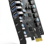 USB 3.0 PCIe Expansion Card SINEFINE UP7300 7-Port Black-0