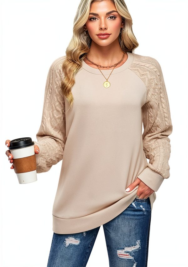 Sweaters for Women Crewneck Cable Knit Long Sleeve Lightweight Fashion-0