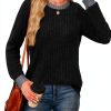 Long Sleeve Shirts Women Lightweight Color Block Sweater Fall 2025-3