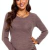 Smallshow Women's Maternity Sweater Shirt Long Sleeve Ribbed Knit Top-1