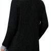 Long Sleeve Shirts Women Lightweight Color Block Sweater Fall 2025-5