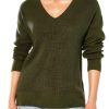Gap Womens Maternity Cotton V-Neck Sweater True Black Oversized-0