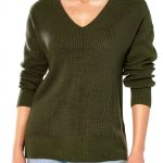 Gap Womens Maternity Cotton V-Neck Sweater True Black Oversized-0