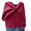 OUGES Women's Sweaters Split Side V Neck Maternity Knit Pullover-5