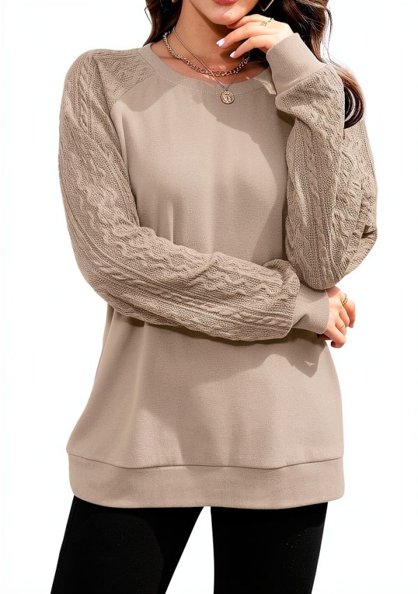 Sweaters for Women Crewneck Cable Knit Long Sleeve Lightweight Fashion-5