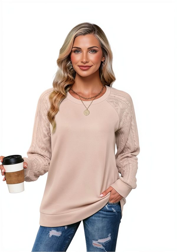 Sweaters for Women Crewneck Cable Knit Long Sleeve Lightweight Fashion-1