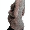 Women's Maternity Long Sleeve Shirt by MOMOOD Sweater Burgundy Medium-3