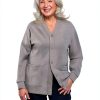 Silvert's Women’s Magnetic Button Adaptive Two Pocket Fleece Cardigan-3