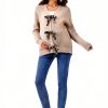 MakeMeChic Women's Maternity Cheetah Print V Neck Cardigan Sweater-5